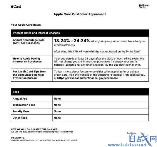 Apple Card协议是什么?Apple Card苹果信用卡协议内容