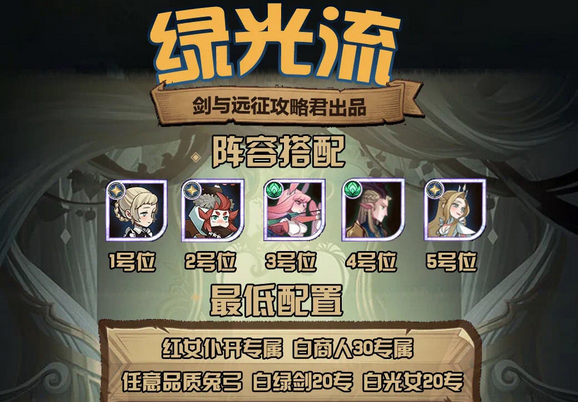 剑与远征绿光流怎么玩