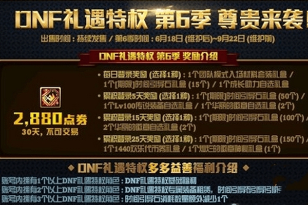 DNF礼遇特权第6季活动怎么玩_DNF礼遇特权第6季活动玩法攻略