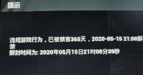 和平精英禁言一般禁多久