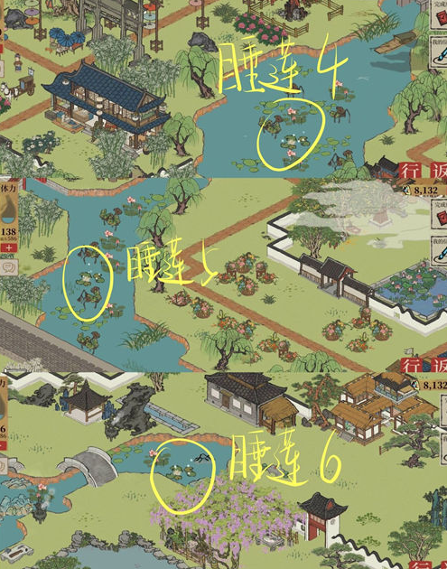江南百景图长恨歌睡莲在哪