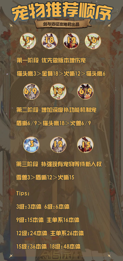 剑与远征宠物培养哪个好