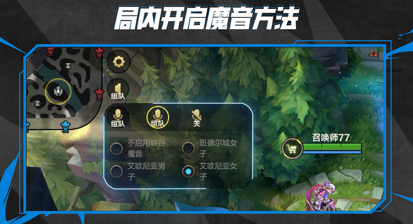 英雄联盟手游变声器在哪设置