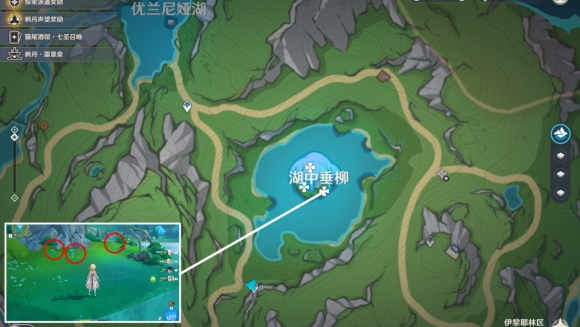 原神湖光铃兰分布图